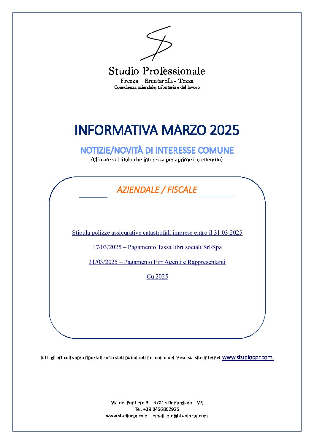 informativa marzo 2025